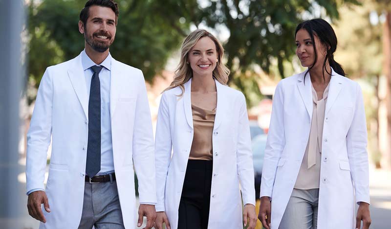 women in white coats